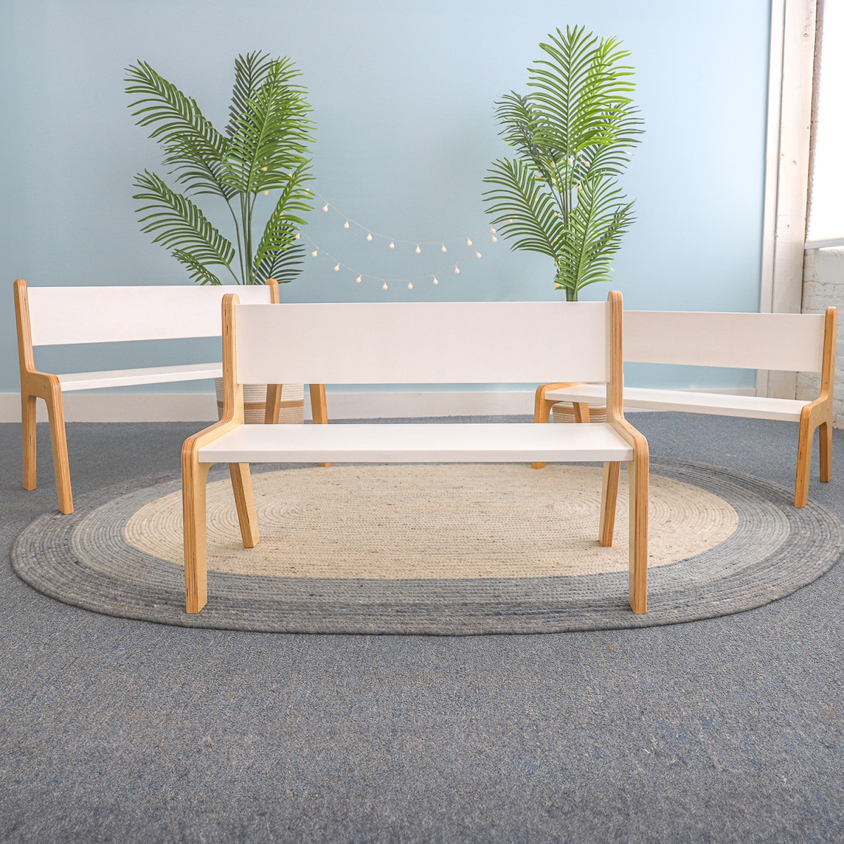 WB1982 12 in. Bench - Natural UV & White