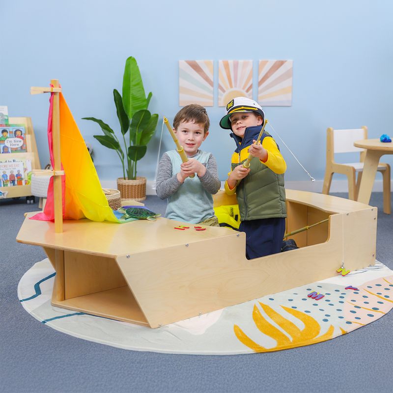 WB1170 Play Area Imagination Boat, Natural UV