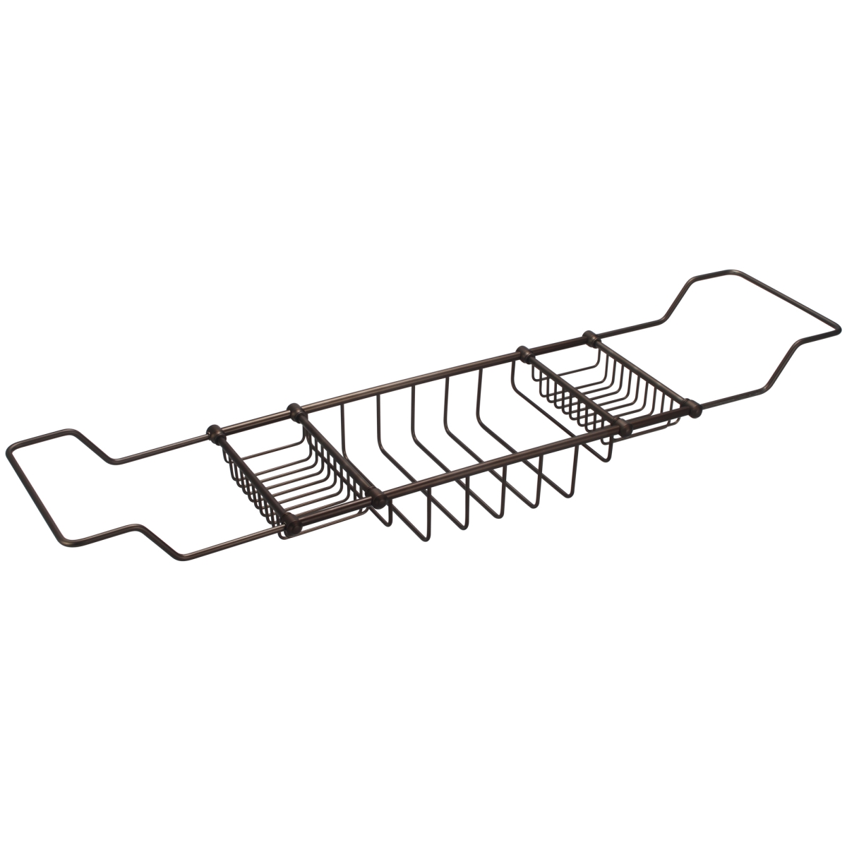 BC-0001-03 Expandable Bath Caddy for the Elegant Tub - Brown & Oil-Rubbed Bronze