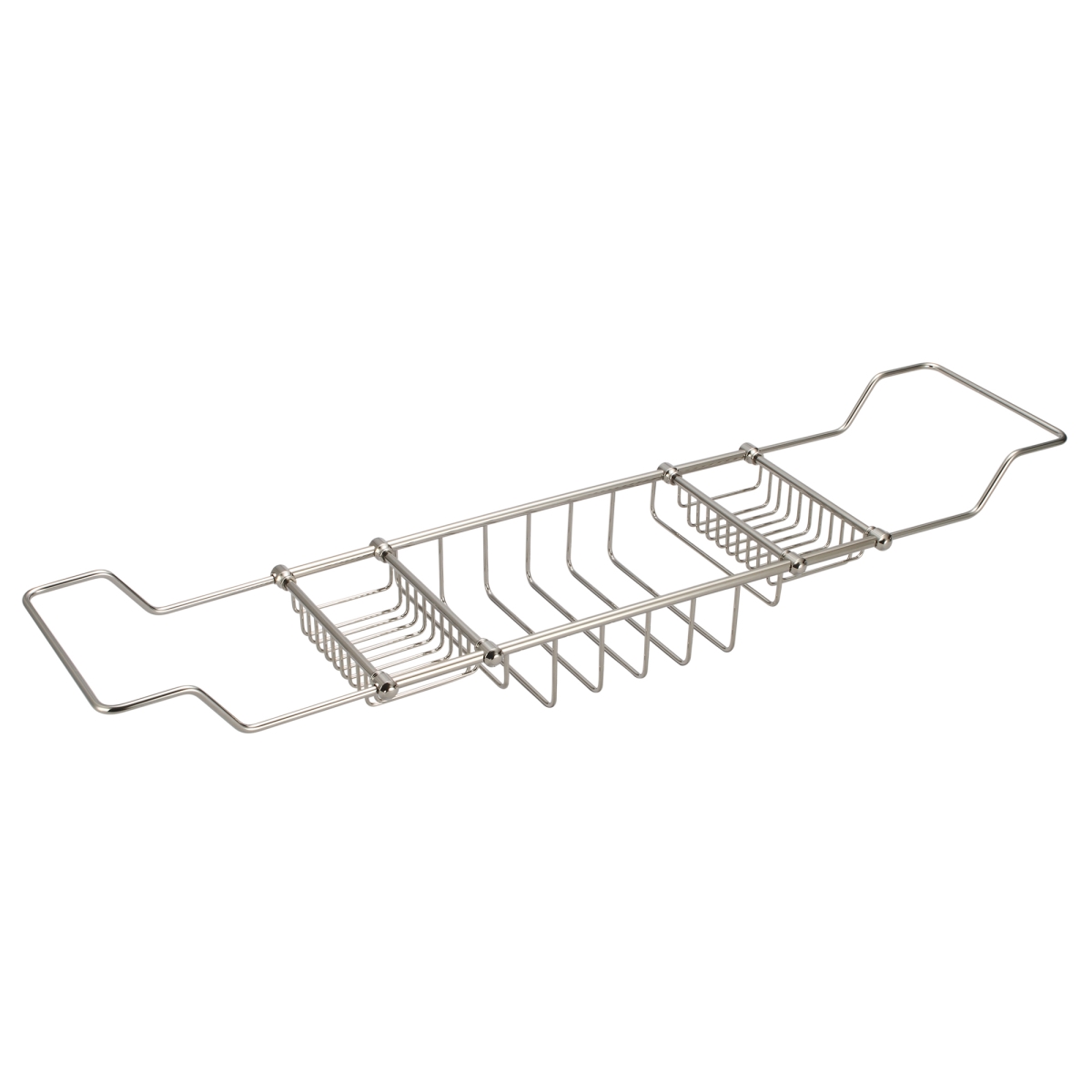 Expandable Bath Caddy for the Elegant Tub - Ivory & Polished Nickel