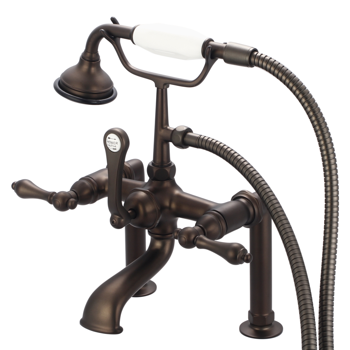 F6-0006-03-AL Vintage Classic 7 in. Spread Deck Mount Tub Faucet - Oil-Rubbed Bronze, Brown -  Water Creation