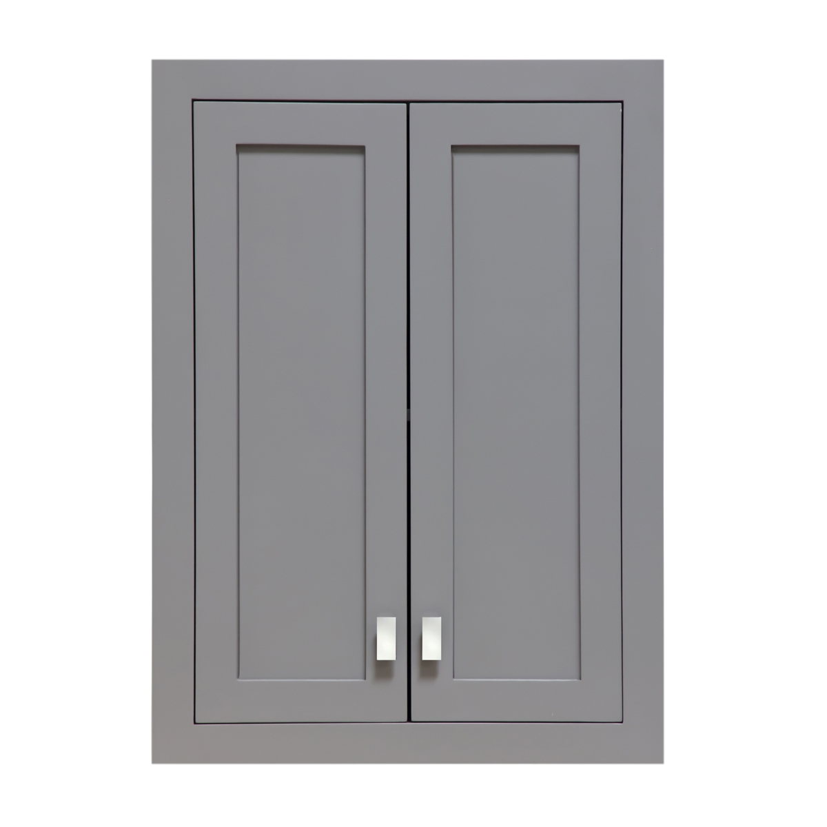MADISON-TT-G Madison Collection Wall Cabinet - Pure White & Chrome