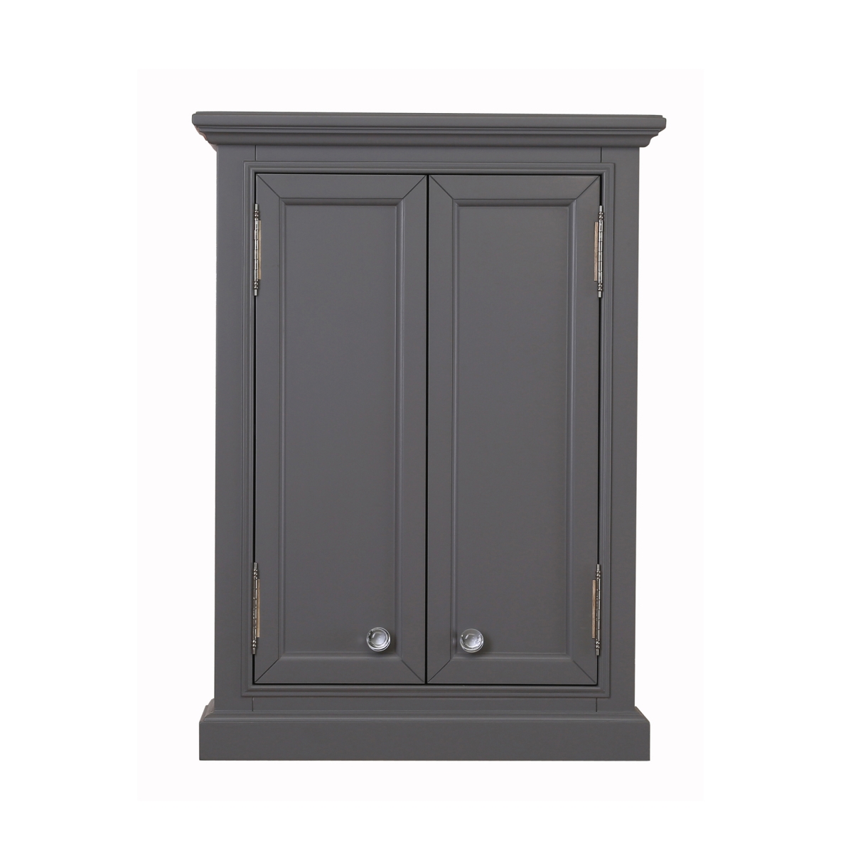 DERBY-TT-G Derby Collection Wall Cabinet - Cashmere Gray & Chrome