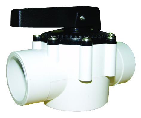1.5 & 2 in. White 2 Way Slip Fit Valve with Non-Stick Impregnated Seals