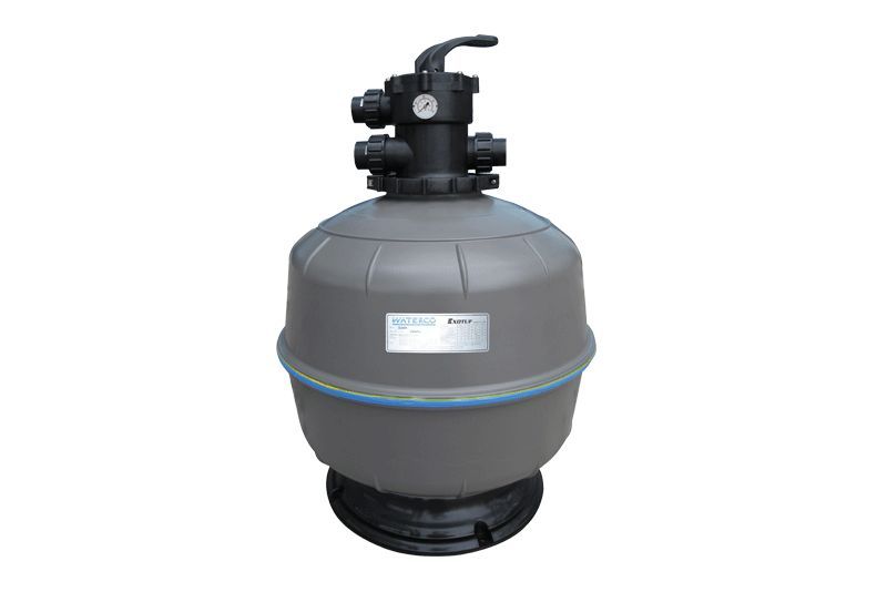 2260166A 16 in. 50 PSI E400 Micron Filament Wound Sand Filter with 1.5 in. Bulkhead Connection & 2280445PA Multiport Valve