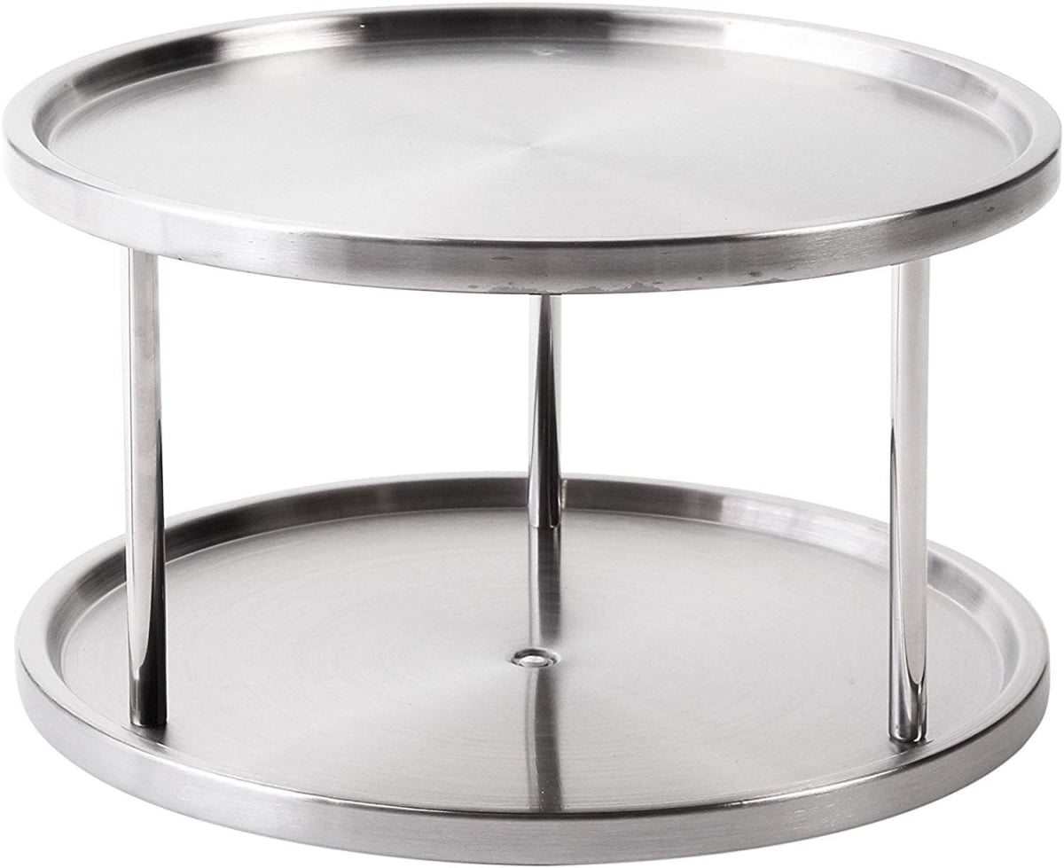 Picture of Jiallo WE-HW01 Stainless Steel Two-Tier Turntable Lazy Susan