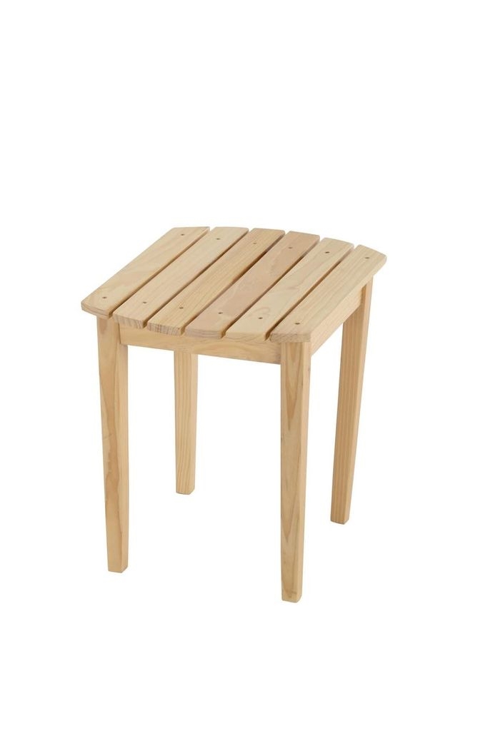 Oceanic Collection Solid Wood Side Table, Natural