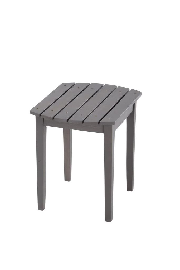SW2009DG-ET Oceanic Collection Solid Wood Side Table, Dark Grey