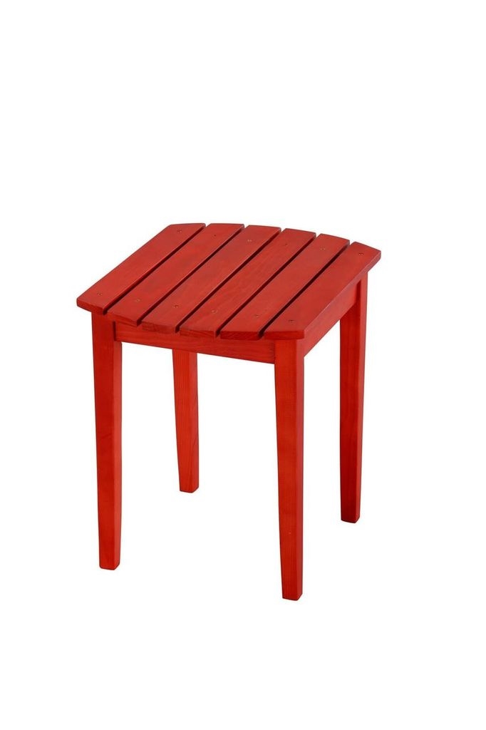 SW2009RD-ET Oceanic Collection Solid Wood Side Table, Red
