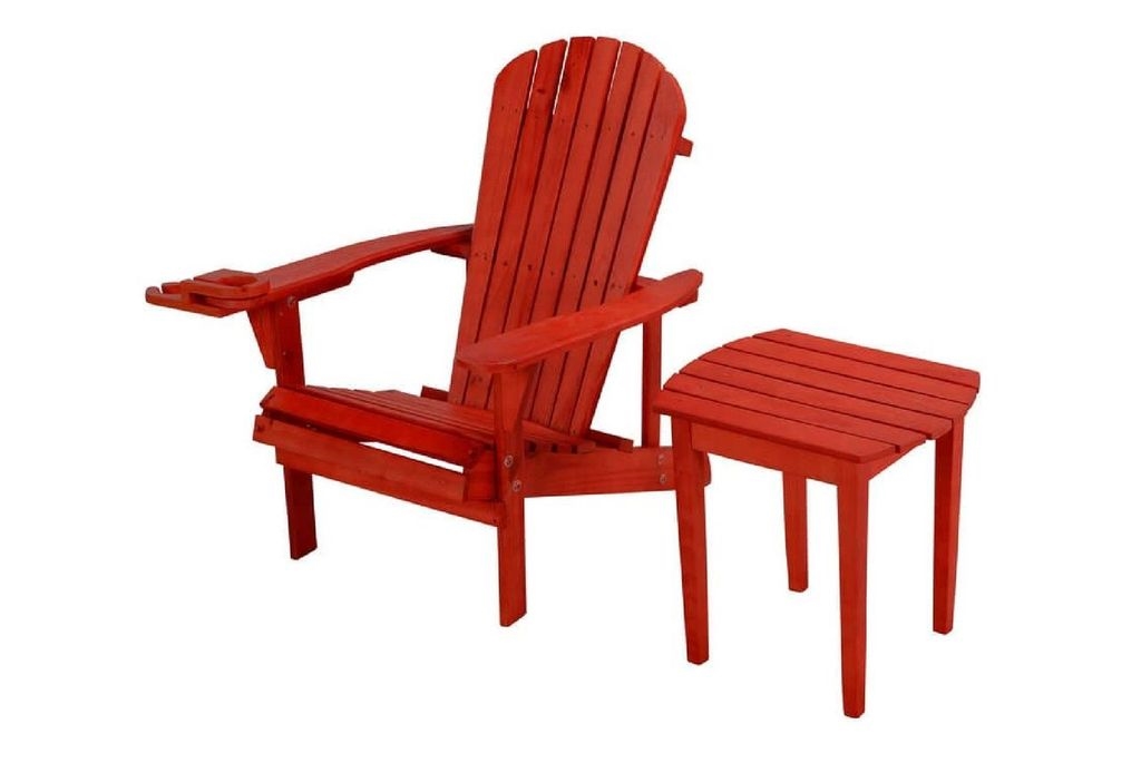 Earth Collection Adirondack Chair with Phone & Cup Holder, Sky Blue