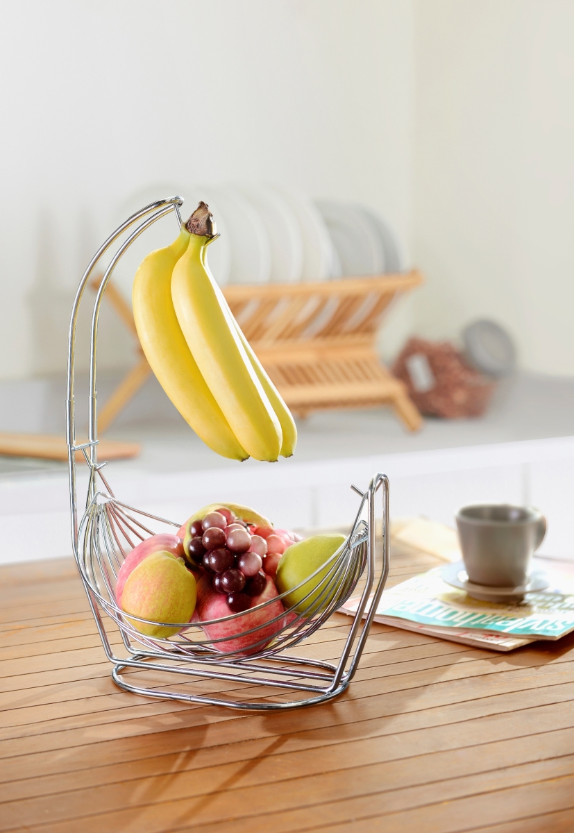 Picture of Jiallo SW2116SR Fruit Basket with Banana Hanger, Silver