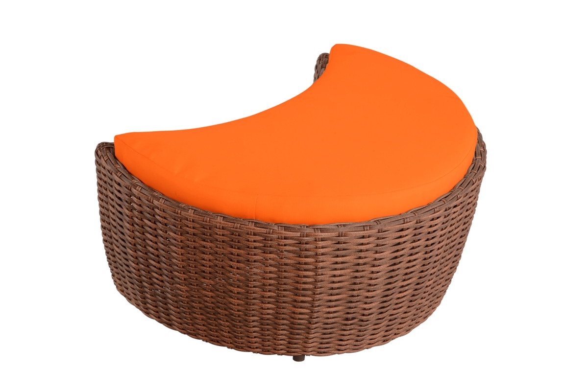 Romantic Collection outdoor harvest moon shape Ottoman