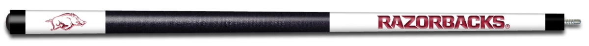 ARKBCE101 Arkansas Engraved Billiard Pool Cue, White & Red