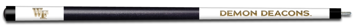 WFUBCE101 Wake Forest Engraved Billiard Pool Cue, White & Gold