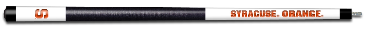 SYRBCE101 Syracuse Engraved Billiard Pool Cue, White & Orange