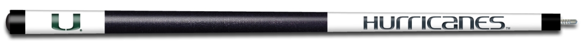 MIABCE101 Miami Engraved Billiard Pool Cue, White & Green
