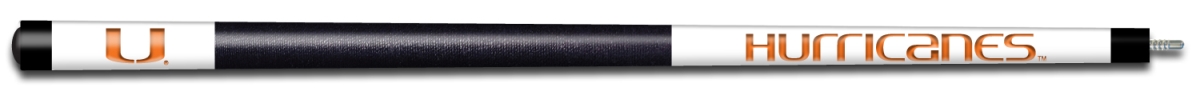 MIABCE102 Miami Engraved Billiard Pool Cue, White & Orange