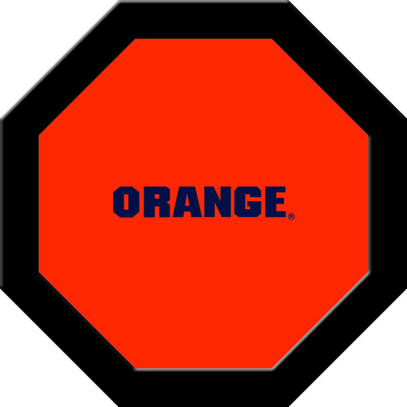 SYRGTF321R Syracuse Round Game Table Cloth, Orange