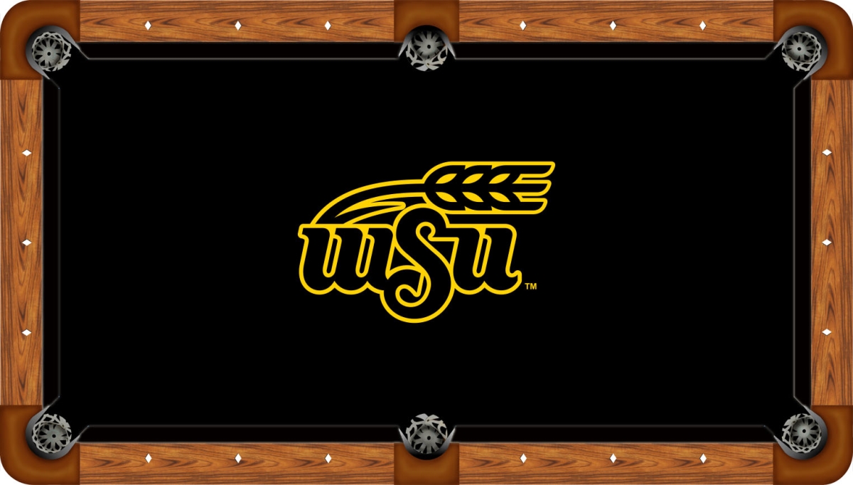 WSTBTF204-8R Wichita State 8 ft. Recreational Billiard Table Felt, Black