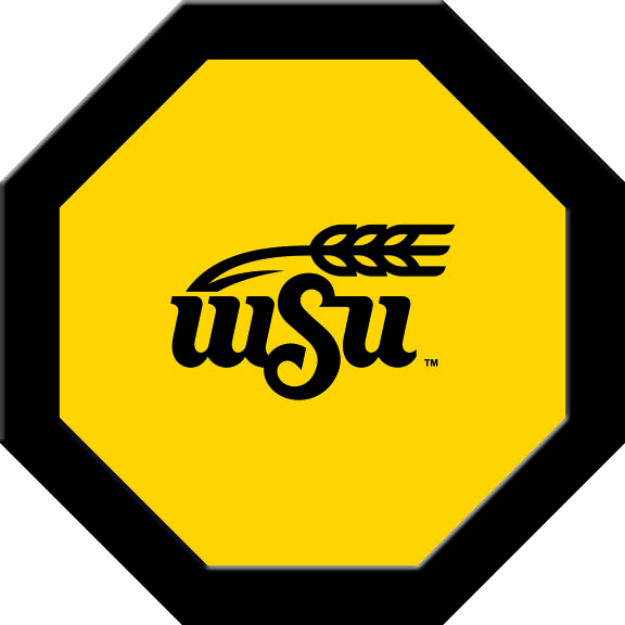 WSTGTF201R Wichita State Round Game Table Cloth, Yellow