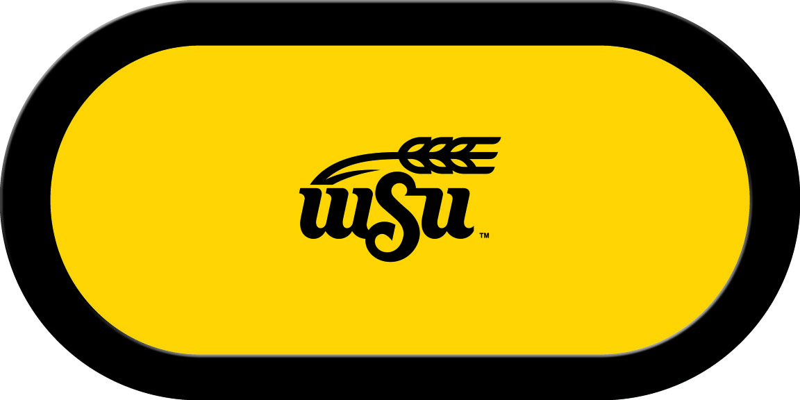 WSTGTF201TH Wichita State Texas Holdem Game Table Cloth, Yellow