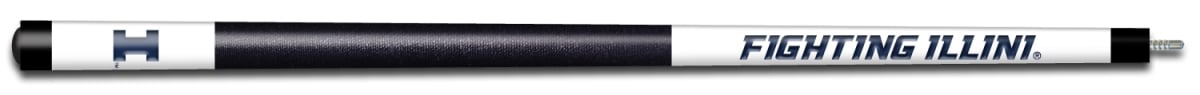 ILLBCE101 Illinois Engraved Billiard Pool Cue, White & Blue