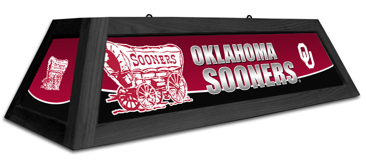UOKBSL421 Oklahoma 42 in. Spirit Game Table Lamp, Crimson - Stock