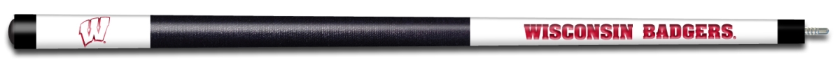 UWIBCE101 Wisconsin Engraved Billiard Pool Cue, White & Red