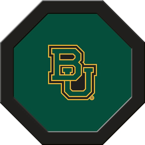 BAYGTF141R Baylor Round Game Table Cloth with BU Logo, Green