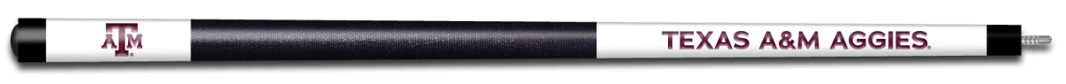 TAMBCE101 Texas A&M Engraved Billiard Pool Cue, White & Maroon