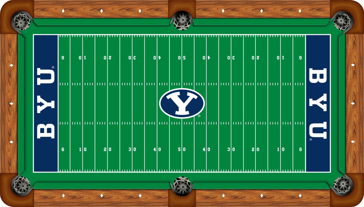 BYUBTF000-8R Brigham Young 8 ft. Recreational Billiard Table Felt, Green