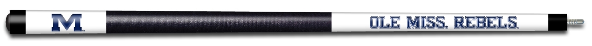 UMSBCE101 Mississippi Engraved Billiard Pool Cue, White & Blue