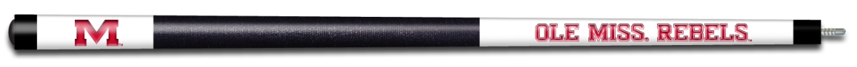 UMSBCE102 Mississippi Engraved Billiard Pool Cue, White & Red