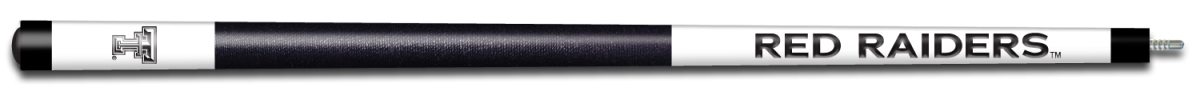 TXTBCE104 Texas Tech Engraved Billiard Pool Cue, White & Black