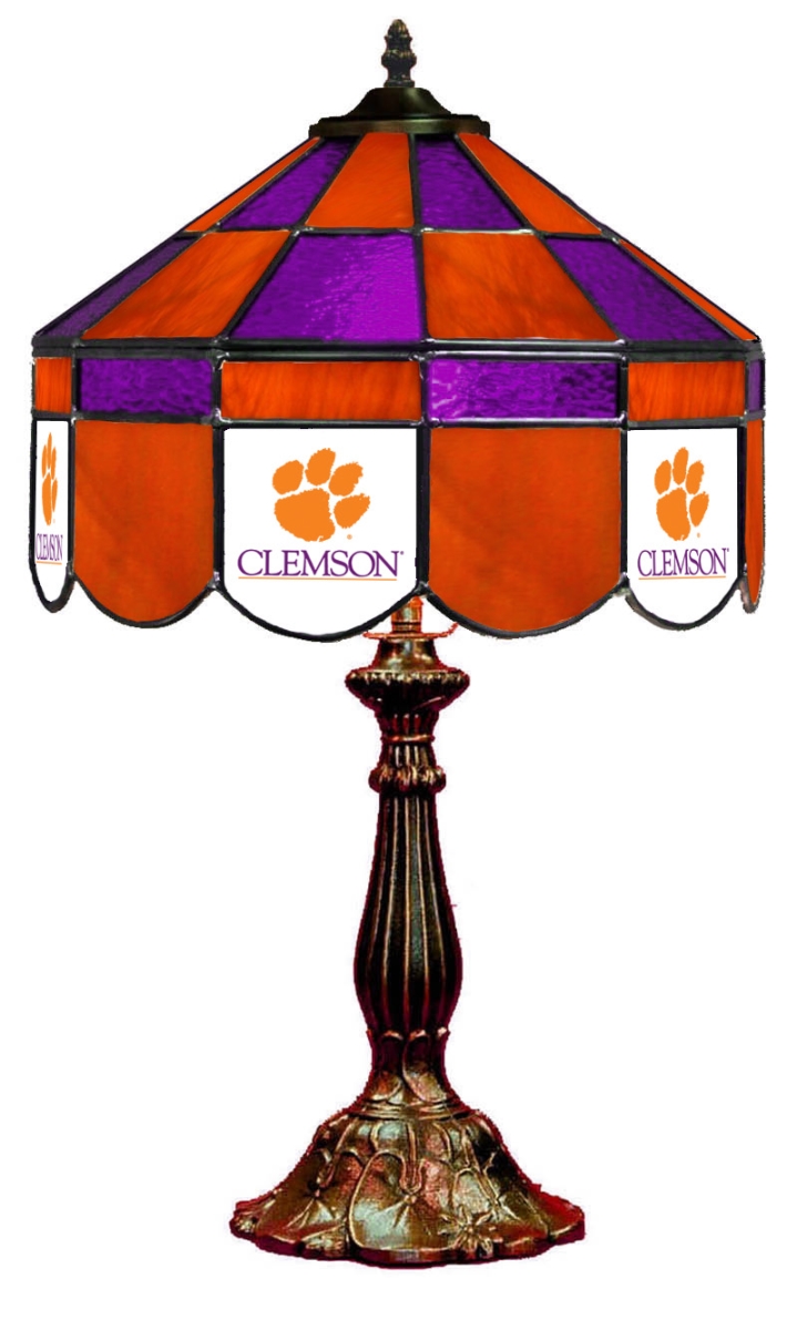Wave 7 CLM-140EXTL Clemson 14 in. Executive Table Lamp - Orange & Purple