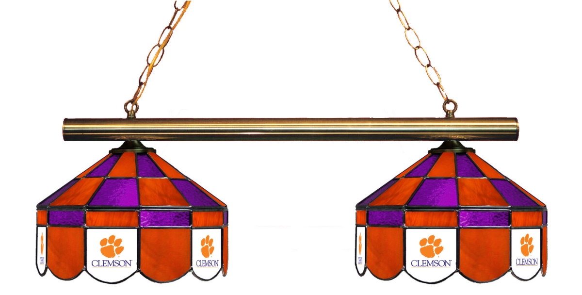 Wave 7 CLM-280EXGL Clemson 2-Light Executive Game Table Light - Orange & Purple
