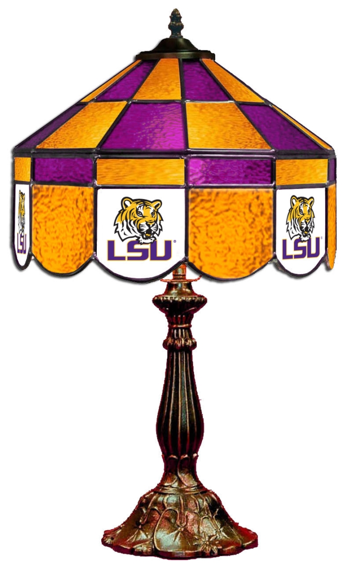 Wave 7 LSU-140EXTLN LSU 14 in. Executive Table Lamp - Purple & Gold