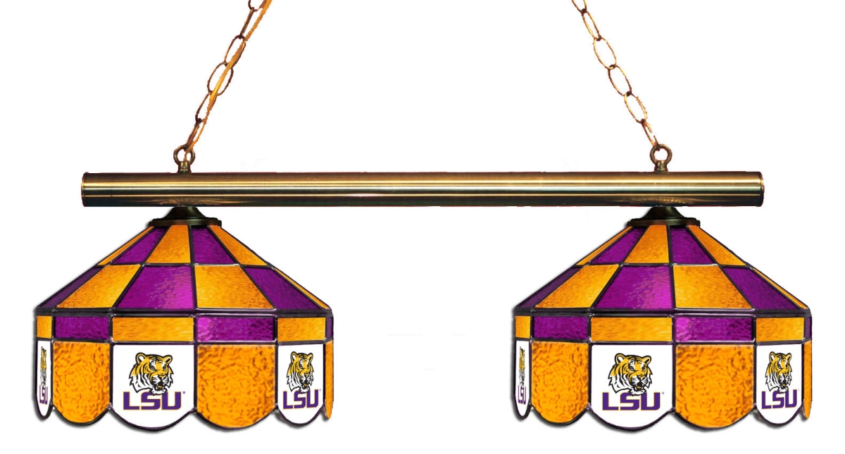 Wave 7 LSU-280EXGLN LSU 2-Light Executive Game Table Light - Purple & Gold