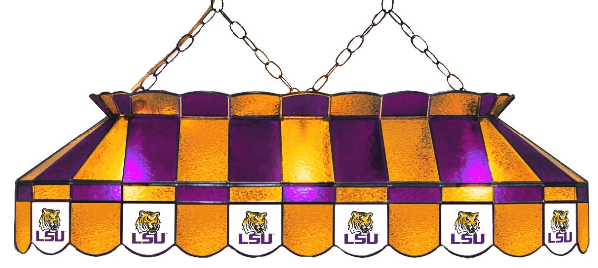 Wave 7 LSU-4112PTN LSU 40 in. Full-Size Pool Table Lamp - Purple & Gold