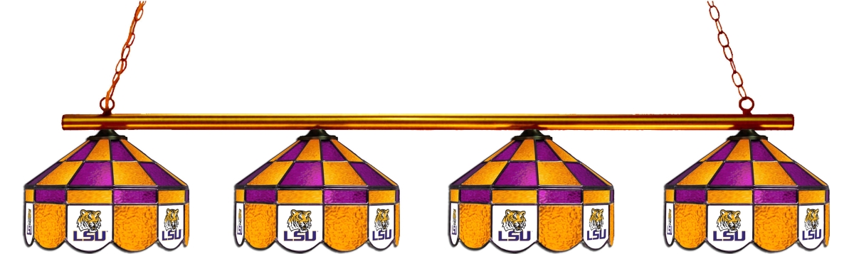 Wave 7 LSU-480EXGLN LSU 4-Light Executive Game Table Light - Purple & Gold