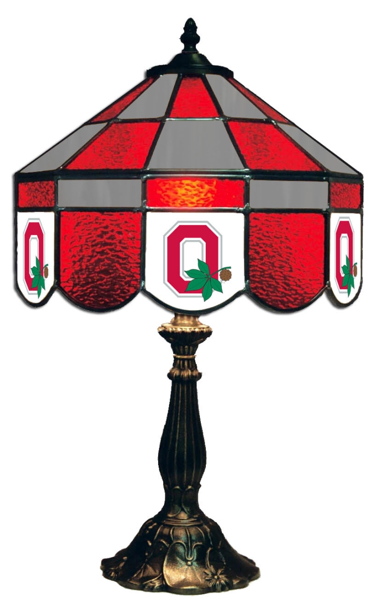 Wave 7 OSU-140EXTL Ohio State 14 in. Executive Table Lamp - Red & Gray