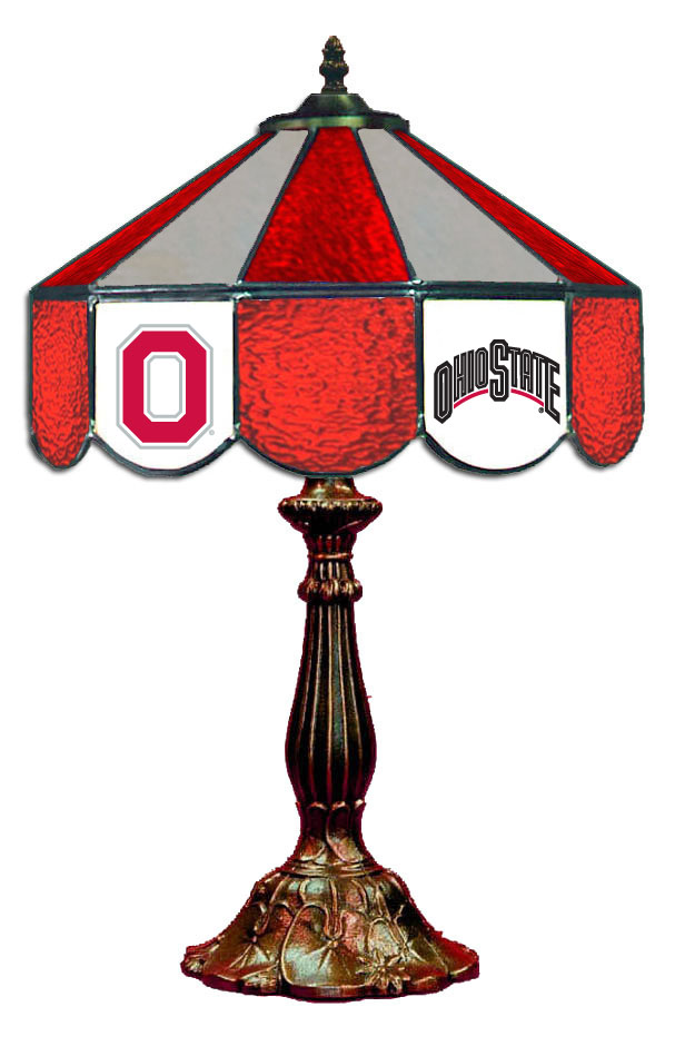 Wave 7 OSU-140TLN Ohio State 14 in. Table Lamp - Red & Gray