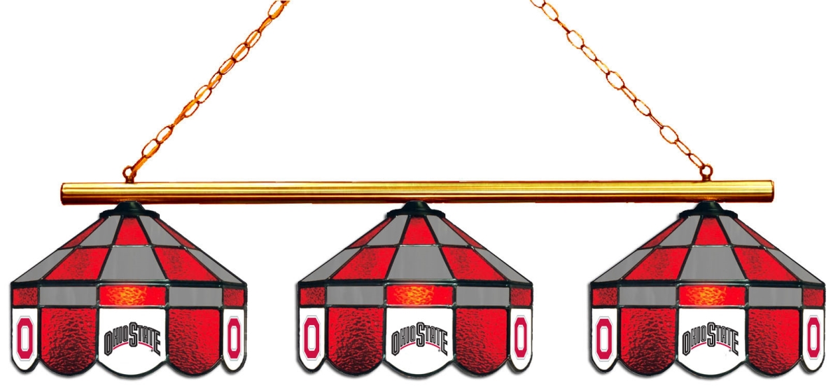 Wave 7 OSU-380EXGLN Ohio State 3-Light Executive Game Table Light - Red & Gray