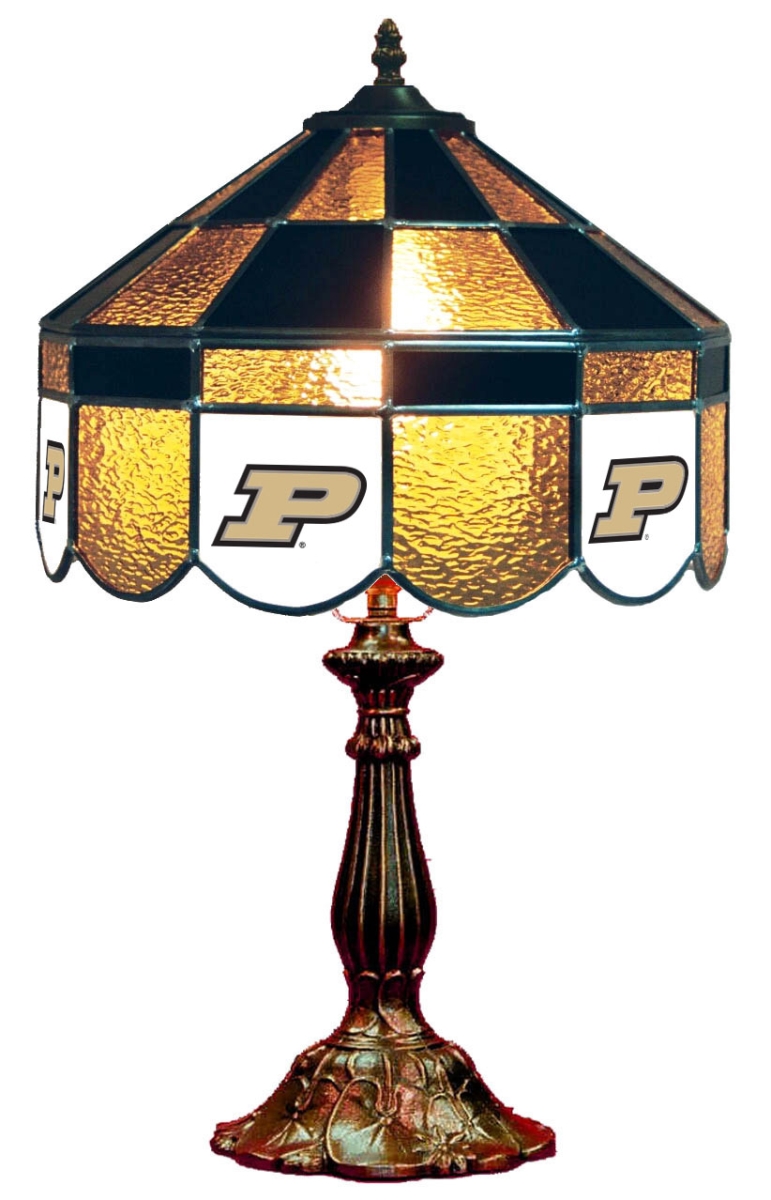 Wave 7 PUR-140EXTL Purdue 14 in. Executive Table Lamp - Gold & Black
