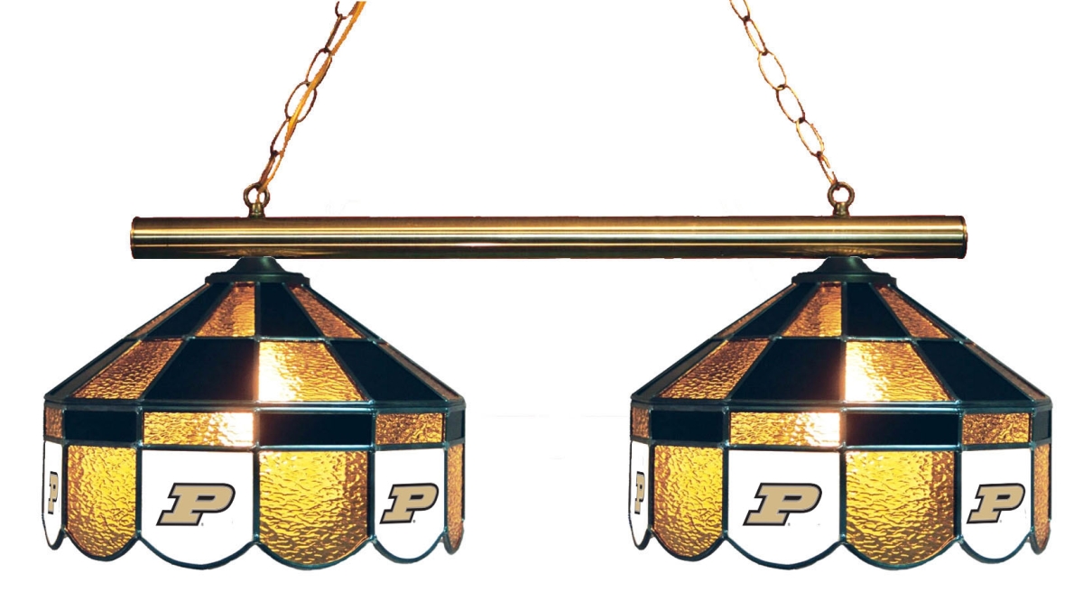Wave 7 PUR-280EXGL Purdue 2-Light Executive Game Table Light - Gold & Black