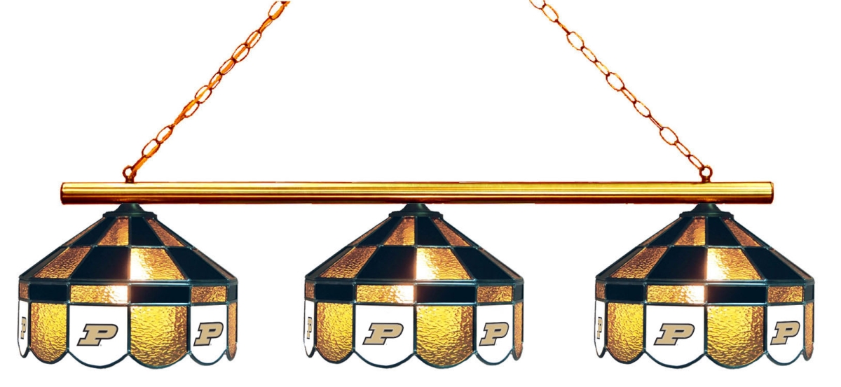 Wave 7 PUR-380EXGL Purdue 3-Light Executive Game Table Light - Gold & Black