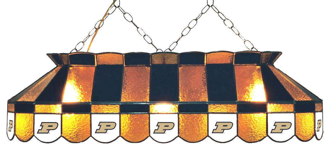 Wave 7 PUR-4112PT Purdue 40 in. Full-Size Pool Table Lamp - Gold & Black