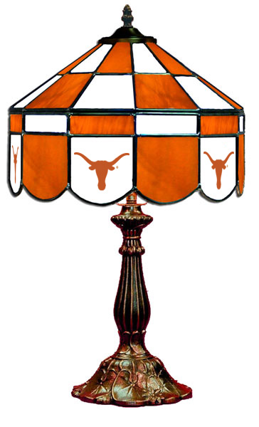 Wave 7 UTX-140EXTLN Texas 14 in. Executive Table Lamp - Burnt Orange & White