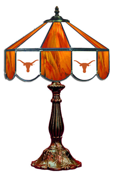Wave 7 UTX-140TLN Texas 14 in. Table Lamp - Burnt Orange & White