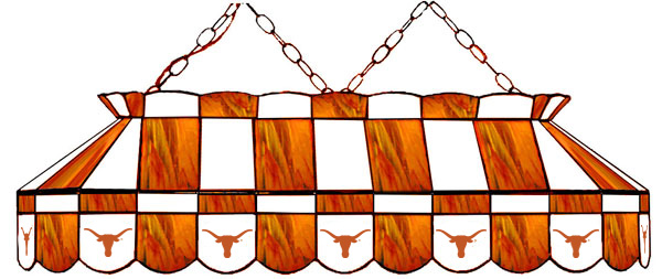 Wave 7 UTX-4112PTN Texas 40 in. Full-Size Pool Table Lamp - Burnt Orange & White
